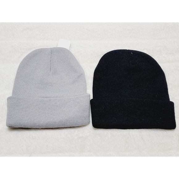 Thin Blue Line Flag Winter Hat Grey Red&Blue Black Police Knit Cap USA One Size - Picture 4 of 4